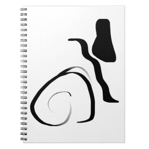 Carnet Cycle de rotation : noir et blanc Abstrait