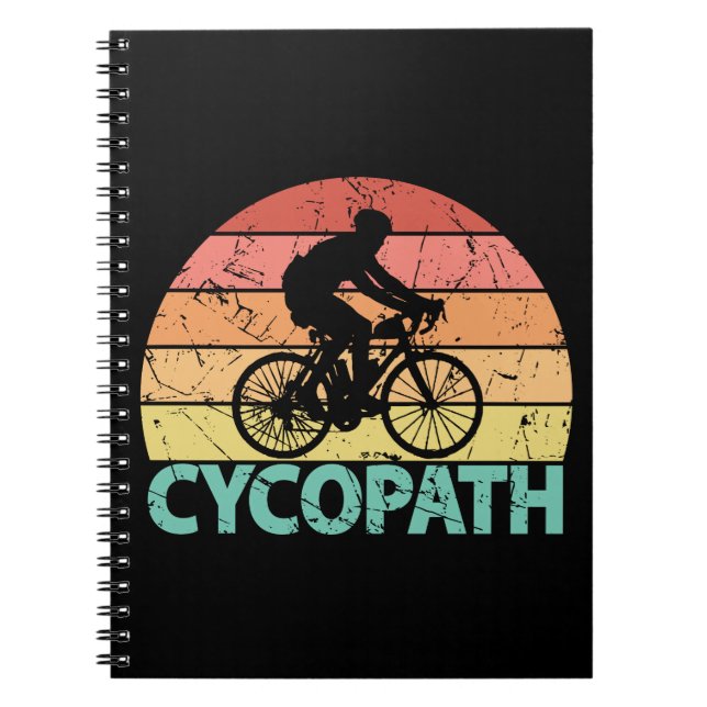 Carnet Cycliste Cycliste amusant Cycopath (Devant)