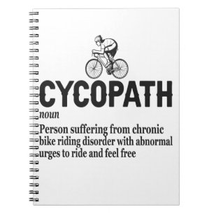 Carnet Cycopath Funny Cycliste pour cyclistes et cycliste