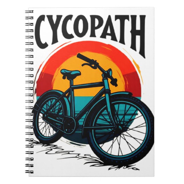 Carnet Cycopath : Vélo énergétique avec le soleil couchan (Devant)