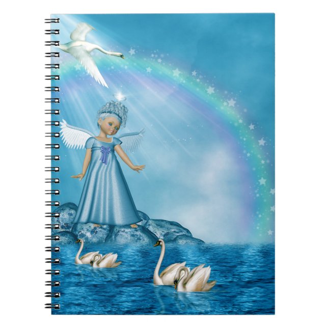 Carnet Cygnes Blanches Et Angel (Devant)