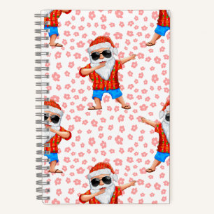 Carnet Dabbing Beach Santa Claus dans une chemise Aloha a