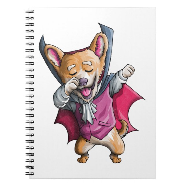 Carnet Dabbing Vampire Corgi Cute Halloween Corgi Funny (Devant)