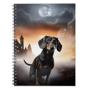 Carnet Dachshund Halloween Épouvantable