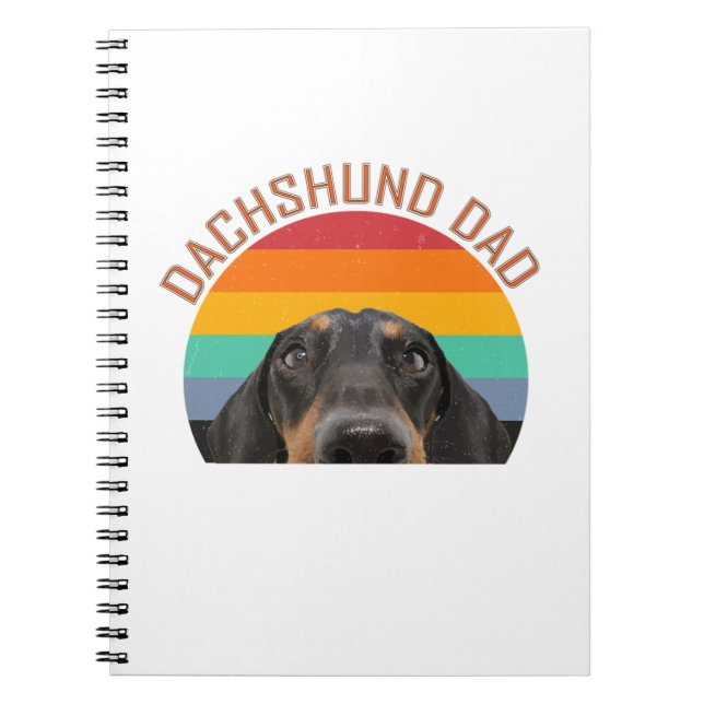 Carnet Dachshund Papa Doxie Wiener Dog Mama Mère Drôle W (Devant)