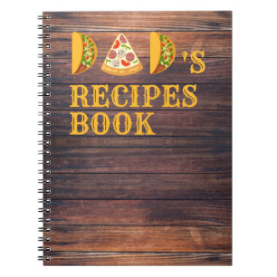 Carnet DAD Écrit Avec Pizza & Tacos Drôle Mignonne Bow