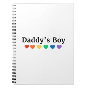 Carnet Daddy's Boy, Pride Rainbow Hearts, Funny Cool LGBT