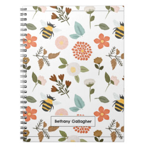 Carnet Daffodile et abeilles florales au printemps   Pers