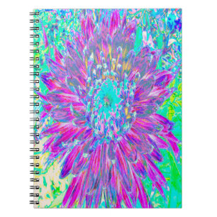 Carnet Dahlia décorative violette et bleu oeuf de Robin