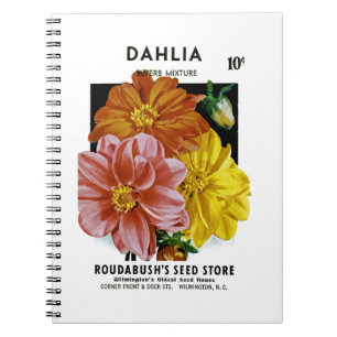 Carnet Dahlia Vintage Seed Packet