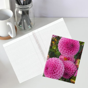Carnet Dahlias Fleur Ball Rose Floral