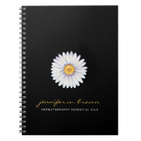 Daisy aquarelle aromathérapie noir blanc