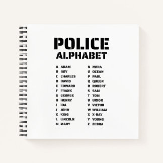 Carnet d'Alphabet Phonétique de la Police
