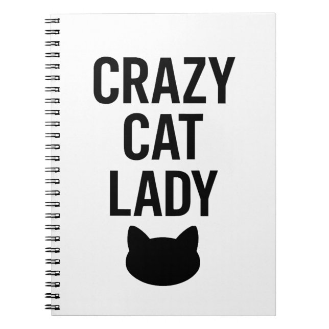 Carnet Dame de chat fou - Drôle cadeau Amoureux des chats (Devant)