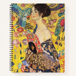 Carnet Dame Gustav Klimt Avec Ventilateur