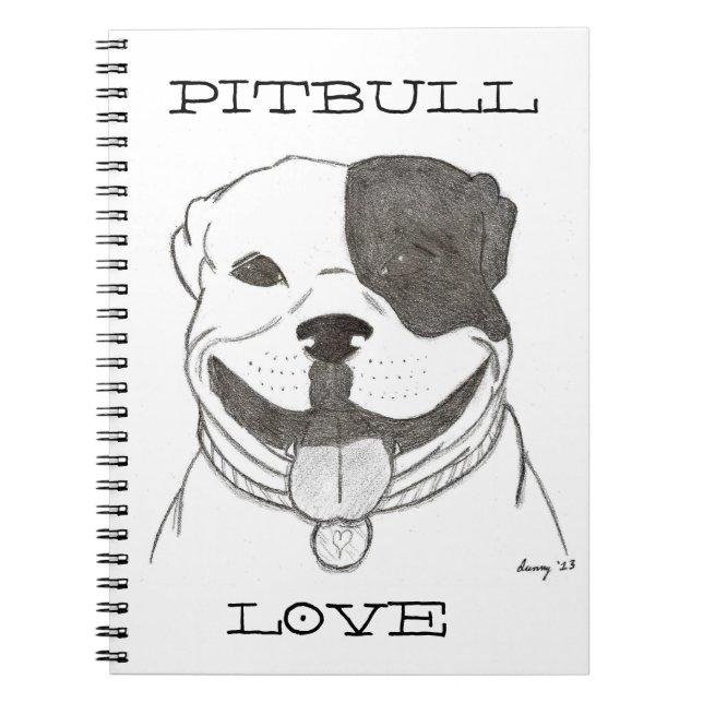 Carnet d'amour Pitbull (Devant)