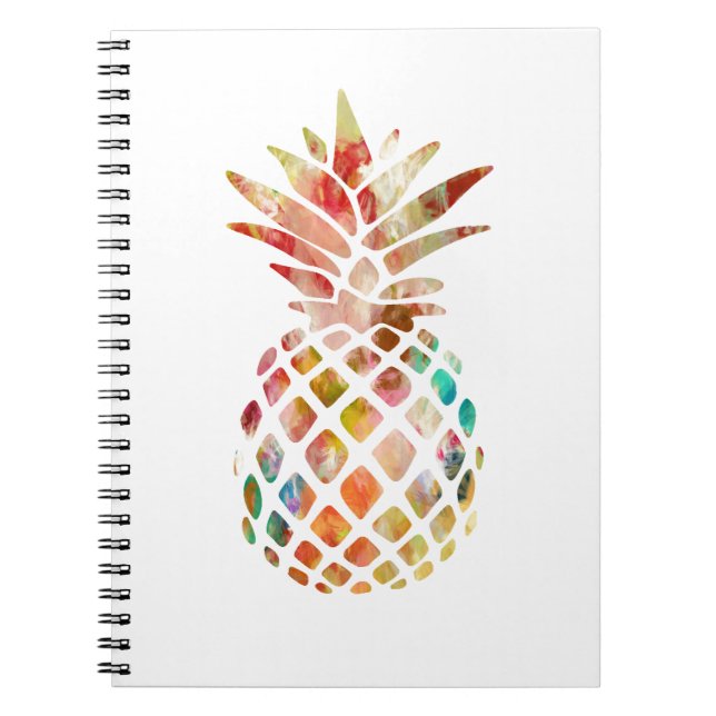 Carnet d'ananas d'aquarelle (Devant)