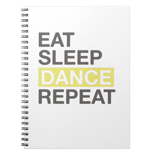 Carnet Dancing Lover pour Dancer Manger Dormir Danse Répé (Devant)