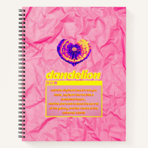 carnet dandelion-Artistique-doux-féminin-spiritu