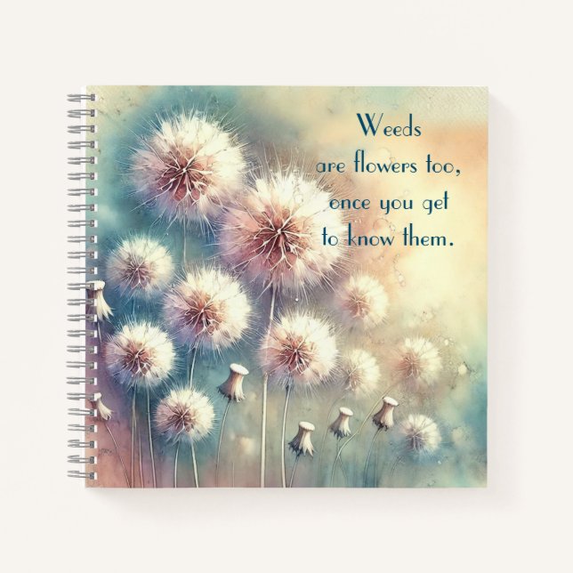 Carnet Dandelion Blowball & Citation (Devant)