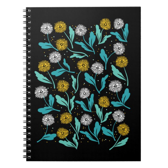 Carnet Dandelion de printemps Fleurs et design Feuille (Devant)