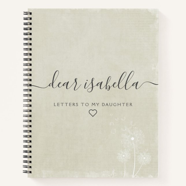 Carnet Dandelion souhaite à Calico Cher souvenir fille (Devant)