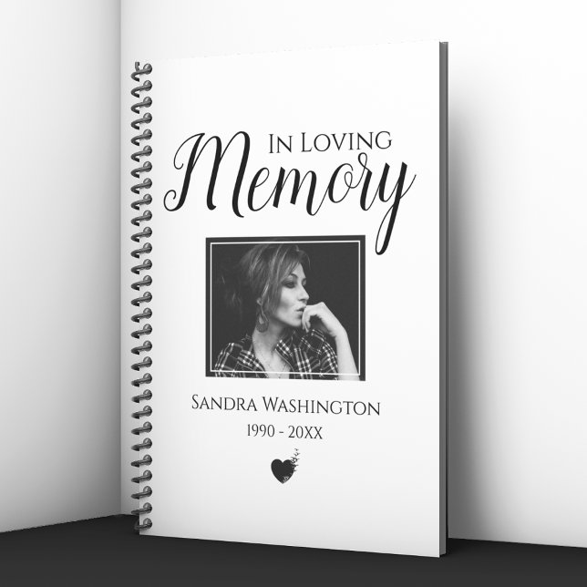 Carnet Dans la mémoire aimante | Photo Memorial Guest (Créateur téléchargé)