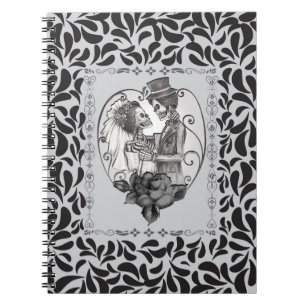 Carnet Danse de mariage d'un couple amoureux squelettique