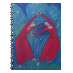 Carnet Danse des sorcières, peinture pastel, art imaginai