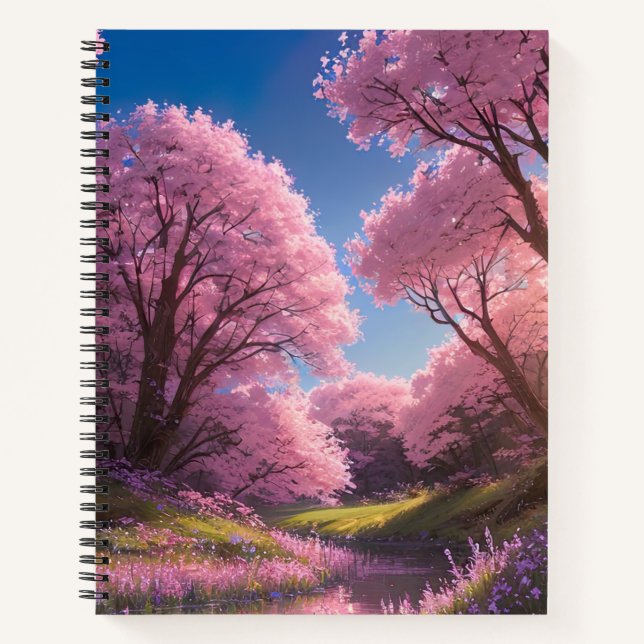 Carnet Danse gracieuse de Sakura au bord du fleuve (Devant)