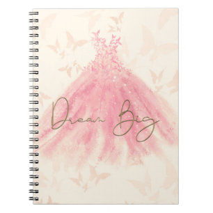 Carnet Danse Papillon Robe Pailletée Peach Rêve Grand