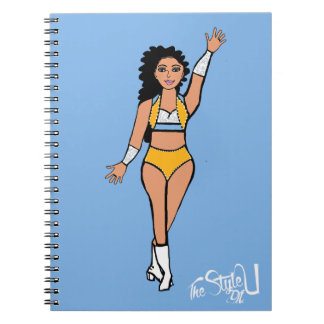 Carnet Danseuse Bleu clair / Blanc / Or