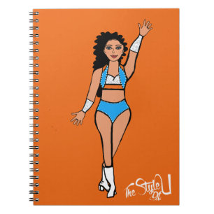 Carnet Danseuse Bleu clair / Blanc / Orange