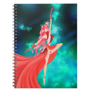 Carnet Danseuse de ballet rose ciel nocturne