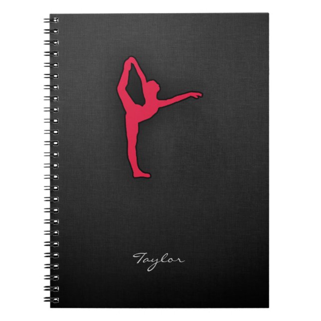 Carnet Danseuse de ballet rouge Crimson (Devant)