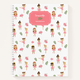 Carnet Danseuses de ballet rose motif fille