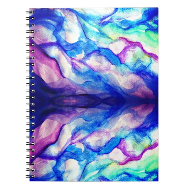 Carnet d'aquarelle bleu violet (Devant)