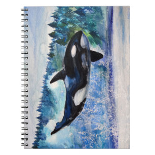 Carnet d'aquarelle Orca Whale Killer