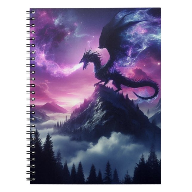 Carnet Dark, Medieval Ethereal Dragon  (Devant)
