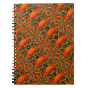 Carnet D'Art Abstrait Orange Et Vert