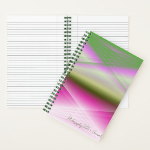 Carnet d'art Abstrait rose et vert