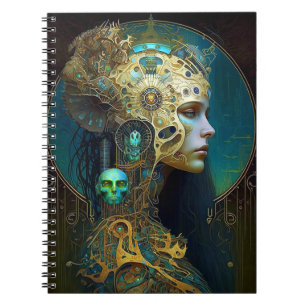 Carnet d'art de Cyborg Woman Imaginaire Sci-Fi