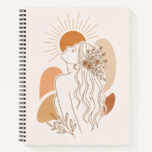 Carnet d'art de femme bohème minimaliste