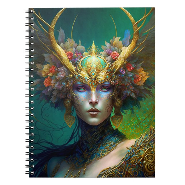 Carnet d'art Imaginaire de femme Elf Horned (Devant)
