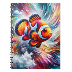 Carnet d'art Poisson-clown éclaboussant