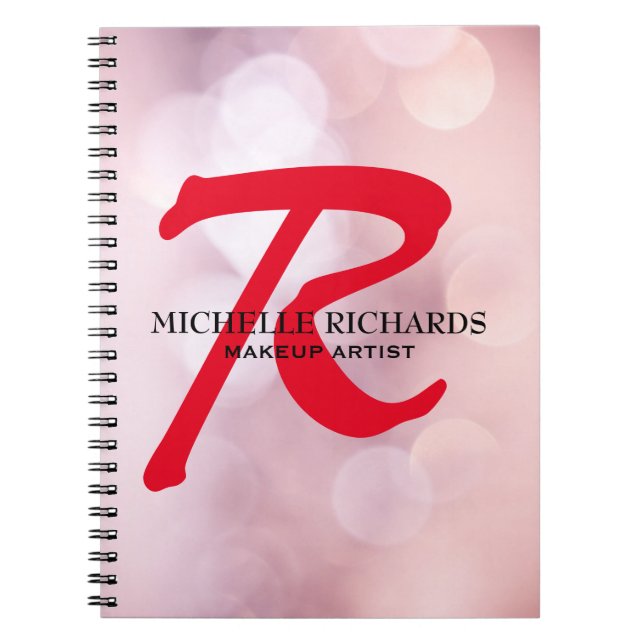 Carnet d'artiste de maquillage noir et rouge Monog (Devant)