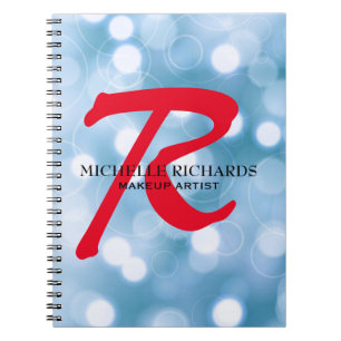 Carnet d'artiste de maquillage noir et rouge Monog