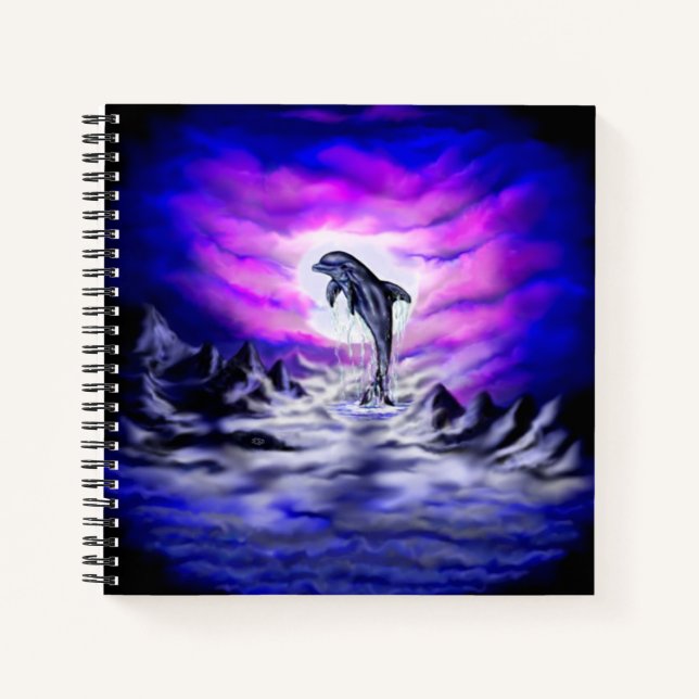 Carnet Dauphin clair de lune (Devant)