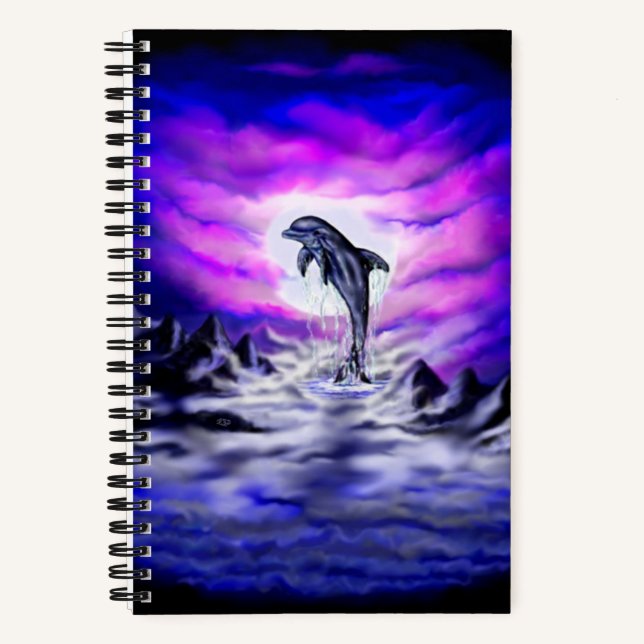 Carnet Dauphin clair de lune (Recto)