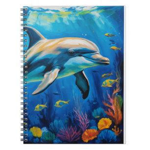 Carnet Dauphin de peinture à l'huile